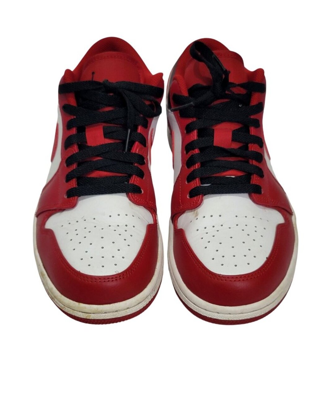 Air Jordan 1 Low Chicago Colorway Sneakers Red/White/Black Size 10 Leather Upper